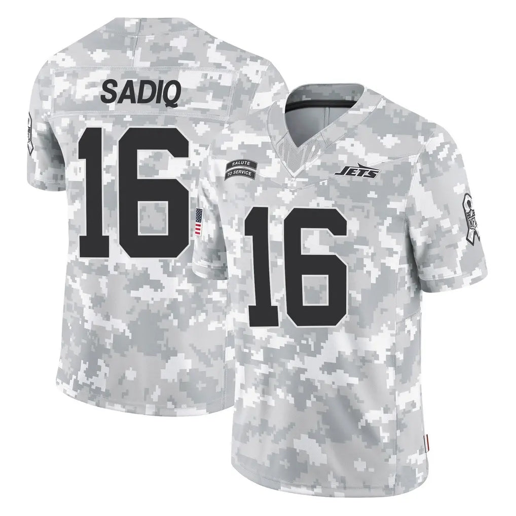 NY.Jets #16 Kenyon Sadiq Player Arctic Camo Salute to Service Limited Game Ddoa Stitched Jerseys