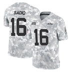 NY.Jets #16 Kenyon Sadiq Player Arctic Camo Salute to Service Limited Game Ddoa Stitched Jerseys