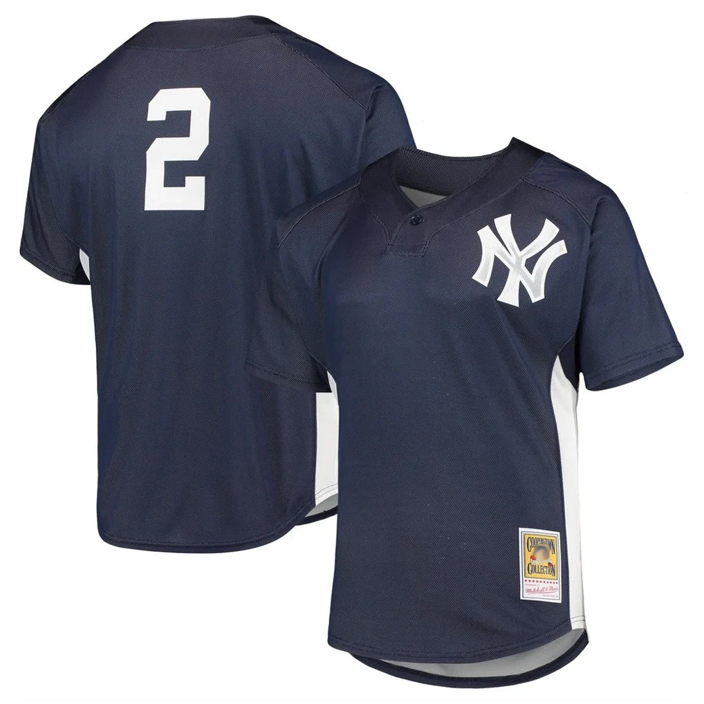 NY.Yankees #2 Derek Jeter Player Navy Mitchell & Ness Limited Ddoa Stitched Jerseys