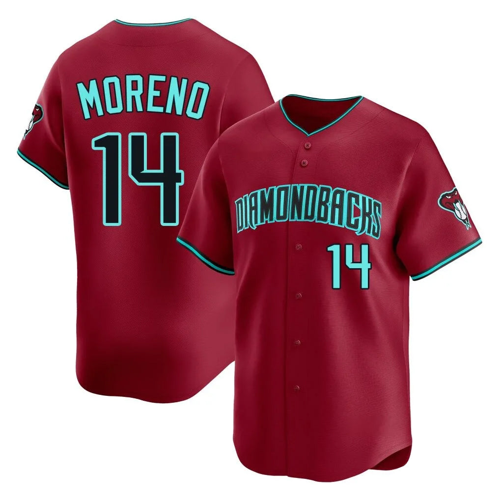 A.Diamondbacks #14 Gabriel Moreno Player Red Limited Home Game Ddoa Stitched Jerseys