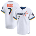 H.Astros #7 Craig Biggio Player White City Connect Limited Home Ddoa Stitched Jerseys