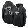 NO.Saints #94 Cameron Jordan Player 2026 Black Logo Pullover Hoodies Limited Game Ddoa Stitched Jerseys