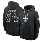 NO.Saints #94 Cameron Jordan Player 2026 Black Logo Pullover Hoodies Limited Game Ddoa Stitched Jerseys