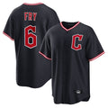C.Guardians #6 David Fry Player Navy Home Game Ddoa Stitched Jerseys