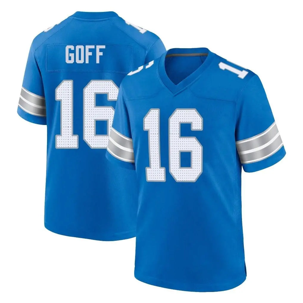 D.Lions #16 Jared Goff Player Blue Alternate Home Game Ddoa Stitched Jerseys