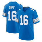 D.Lions #16 Jared Goff Player Blue Alternate Home Game Ddoa Stitched Jerseys