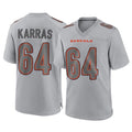 C.Bengals #64 Ted Karras Player Gray Atmosphere Fashion Game Ddoa Stitched Jerseys