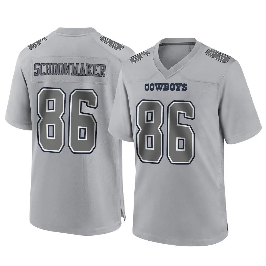 D.Cowboys #86 Luke Schoonmaker Player Gray Atmosphere Fashion Home Game Ddoa Stitched Jerseys
