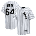 C.White Sox #64 Shane Smith Player White Stripe Home Game Ddoa Stitched Jerseys