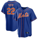 NY.Mets #22 Juan Soto Player Royal Home Game Ddoa Stitched Jerseys