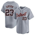D.Tigers #23 Kirk Gibson Player Gray Home Limited Ddoa Stitched Jerseys