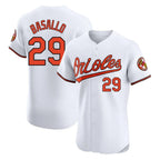 B.Orioles #29 Samuel Basallo Player White Limited Elite Home Game Ddoa Stitched Jerseys