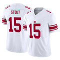 NY.Giants #15 Jordan Stout Player White Limited Vapor F.U.S.E. Home Game Ddoa Stitched Jerseys