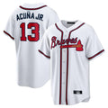 A.Braves #13 Ronald Acuna Jr. Player White Replica Ddoa Stitched Jerseys