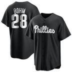 P.Phillies #28 Alec Bohm Player Black Home Game Ddoa Stitched Jerseys