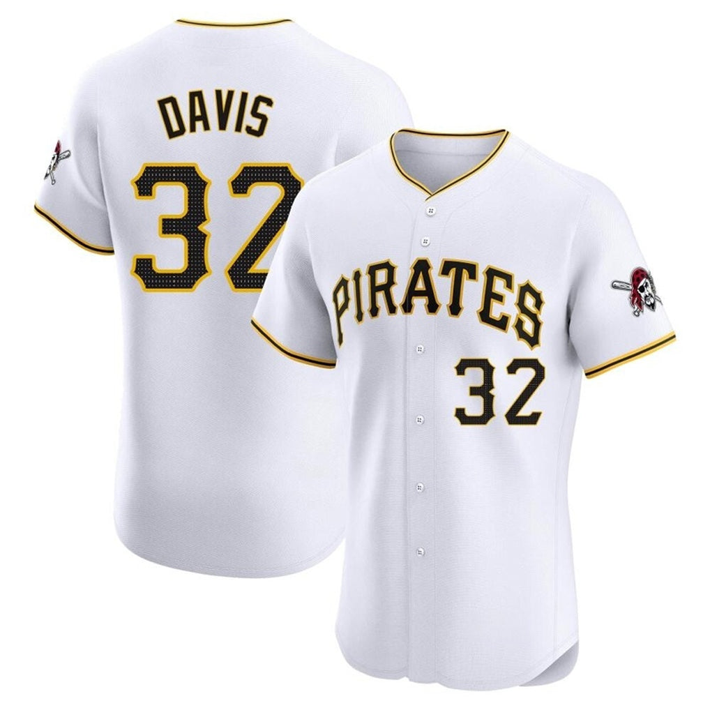 P.Pirates #32 Henry Davis Player White Home Limited Elite Ddoa Stitched Jerseys