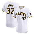 P.Pirates #32 Henry Davis Player White Home Limited Elite Ddoa Stitched Jerseys