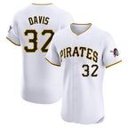 P.Pirates #32 Henry Davis Player White Home Limited Elite Ddoa Stitched Jerseys