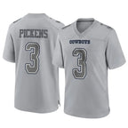 D.Cowboys #3 George Pickens Player Gray Atmosphere Fashion Home Game Ddoa Stitched Jerseys