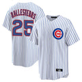 C.Cubs #25 Mois¨¦s Ballesteros Player White Game Home Ddoa Stitched Jerseys