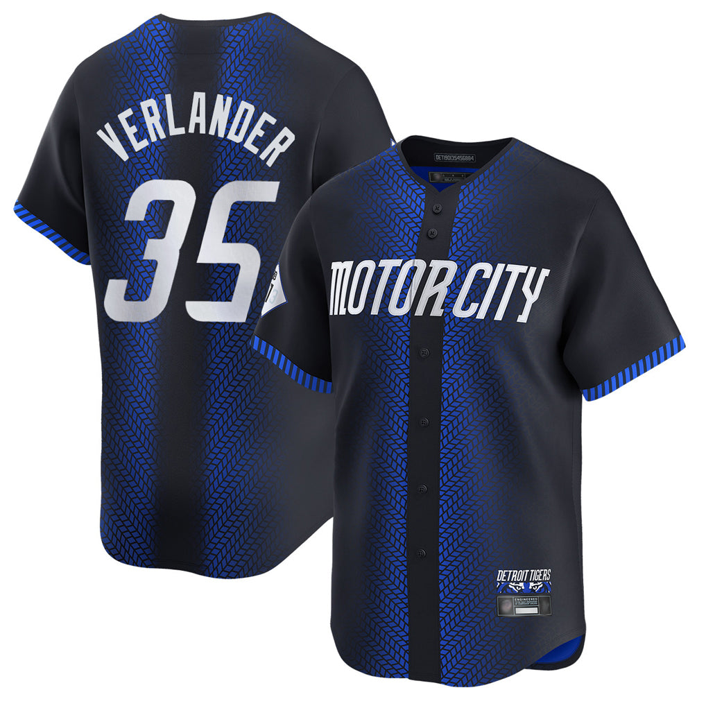 D.Tigers #35 Justin Verlander Player Navy City Connect Home Limited Ddoa Stitched Jerseys