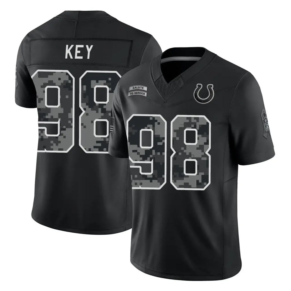 IN.Colts #98 Arden Key Player Black Limited 2026 Salute to Service Home Game Ddoa Stitched Jerseys