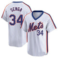 NY.Mets #34 Kodai Senga Player White Cooperstown Collection T-shirt Game Ddoa Stitched Jerseys