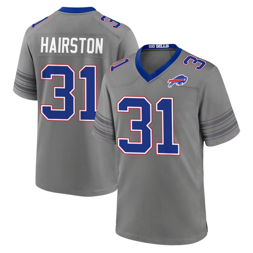 B.Bills #31 Maxwell Hairston Player Gray Nickel City Home Game Ddoa Stitched Jerseys