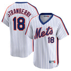 NY.Mets #18 Darryl Strawberry Player White Cooperstown Collection T-shirt Game Ddoa Stitched Jerseys