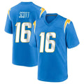 LA.Chargers #16 J.K. Scott Player Blue Home Game Ddoa Stitched Jerseys