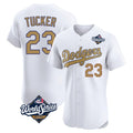 LA.Dodgers #23 Kyle Tucker Player Gold World Series Limited Elite Home Ddoa Stitched Jerseys