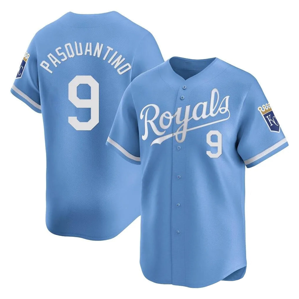 KC.Royals #9 Vinnie Pasquantino Player Light Blue Alt Limited Home Ddoa Stitched Jerseys