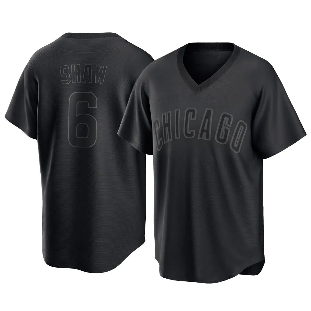 C.Cubs #6 Matt Shaw Player Black T-shirt Home Game Ddoa Stitched Jerseys
