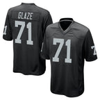 LV.Raiders #71 DJ Glaze Player Black Home Game Ddoa Stitched Jerseys