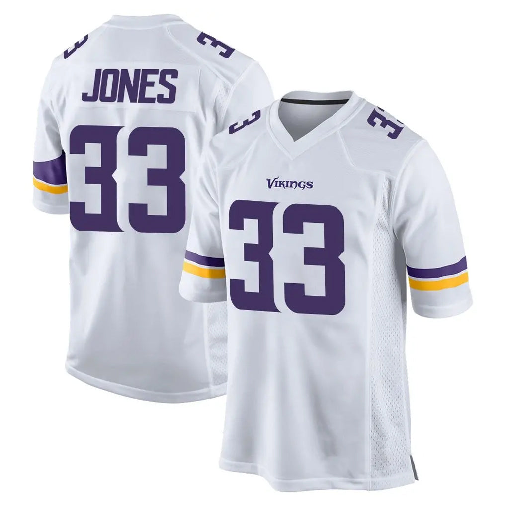 M.Vikings #33 Aaron Jones Sr. Player White Home Game Ddoa Stitched Jerseys