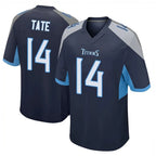 T.Titans #14 Carnell Tate Player Navy Home Game Ddoa Stitched Jerseys