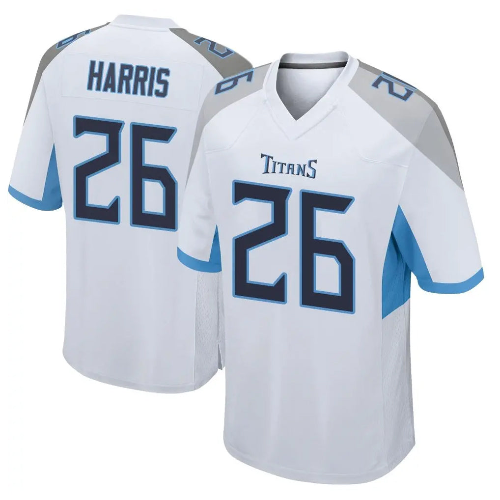 T.Titans #26 Marcus Harris Player White Home Game Ddoa Stitched Jerseys