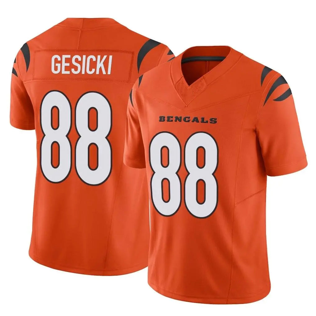 C.Bengals #88 Mike Gesicki Player Orange Vapor F.U.S.E. Limited Home Game Ddoa Stitched Jerseys