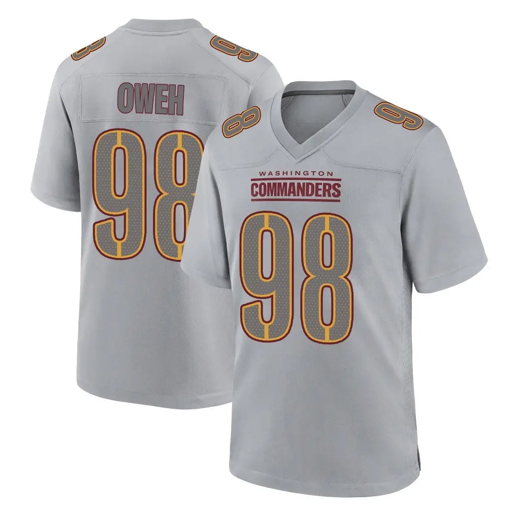 W.Commanders #98 Odafe Oweh Player Gray Atmosphere Fashion Home Game Ddoa Stitched Jerseys