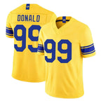 LA.Rams #99 Aaron Donald Player Gold Limited Classic Sol Vapor F.U.S.E.Home Game Ddoa Stitched Jerseys