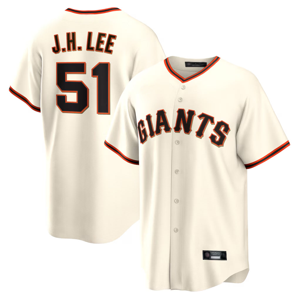 SF.Giants #51 Jung Hoo Lee Player Cream Home Game Ddoa Stitched Jerseys
