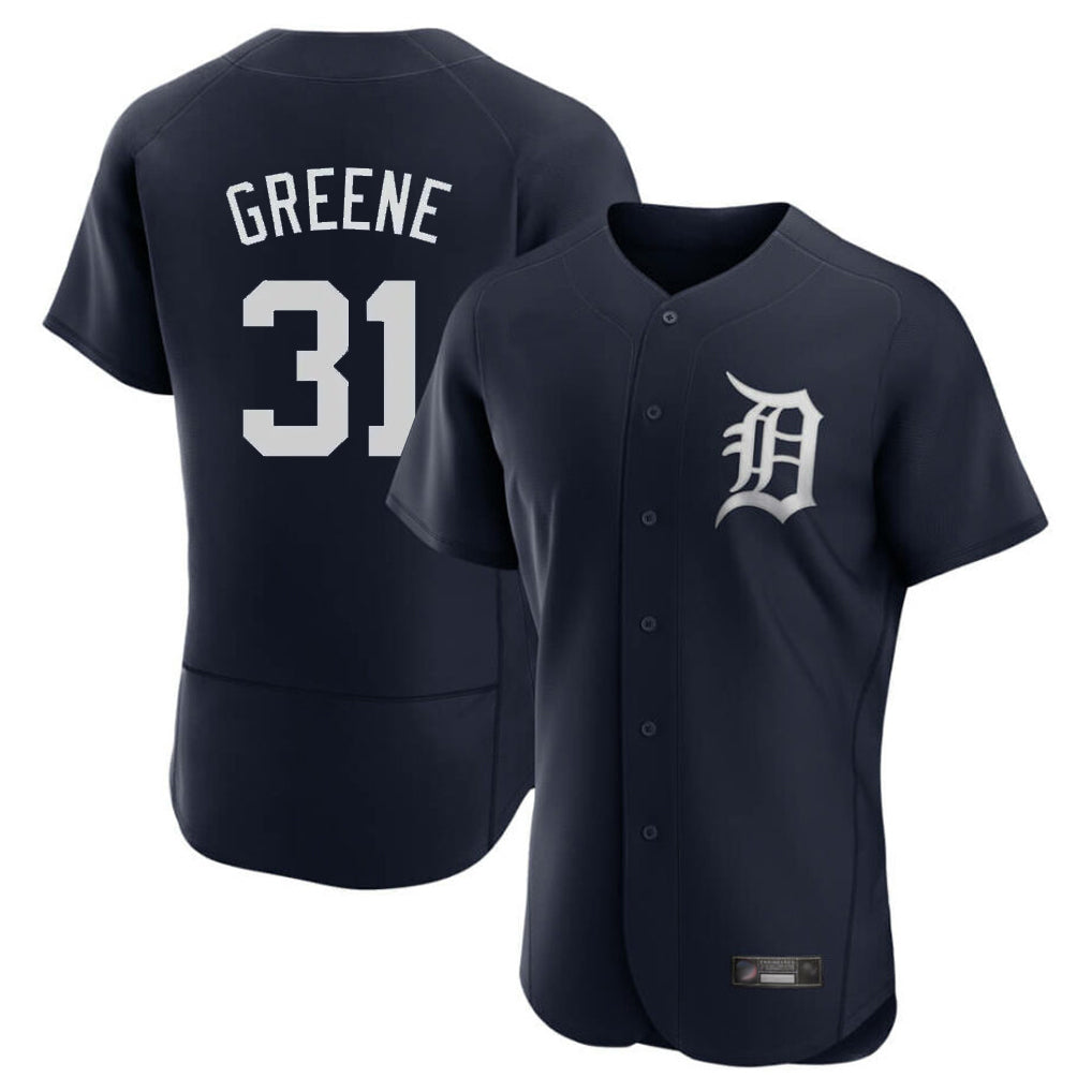 D.Tigers #31 Riley Greene Player Navy Limited Elite Home Ddoa Stitched Jerseys