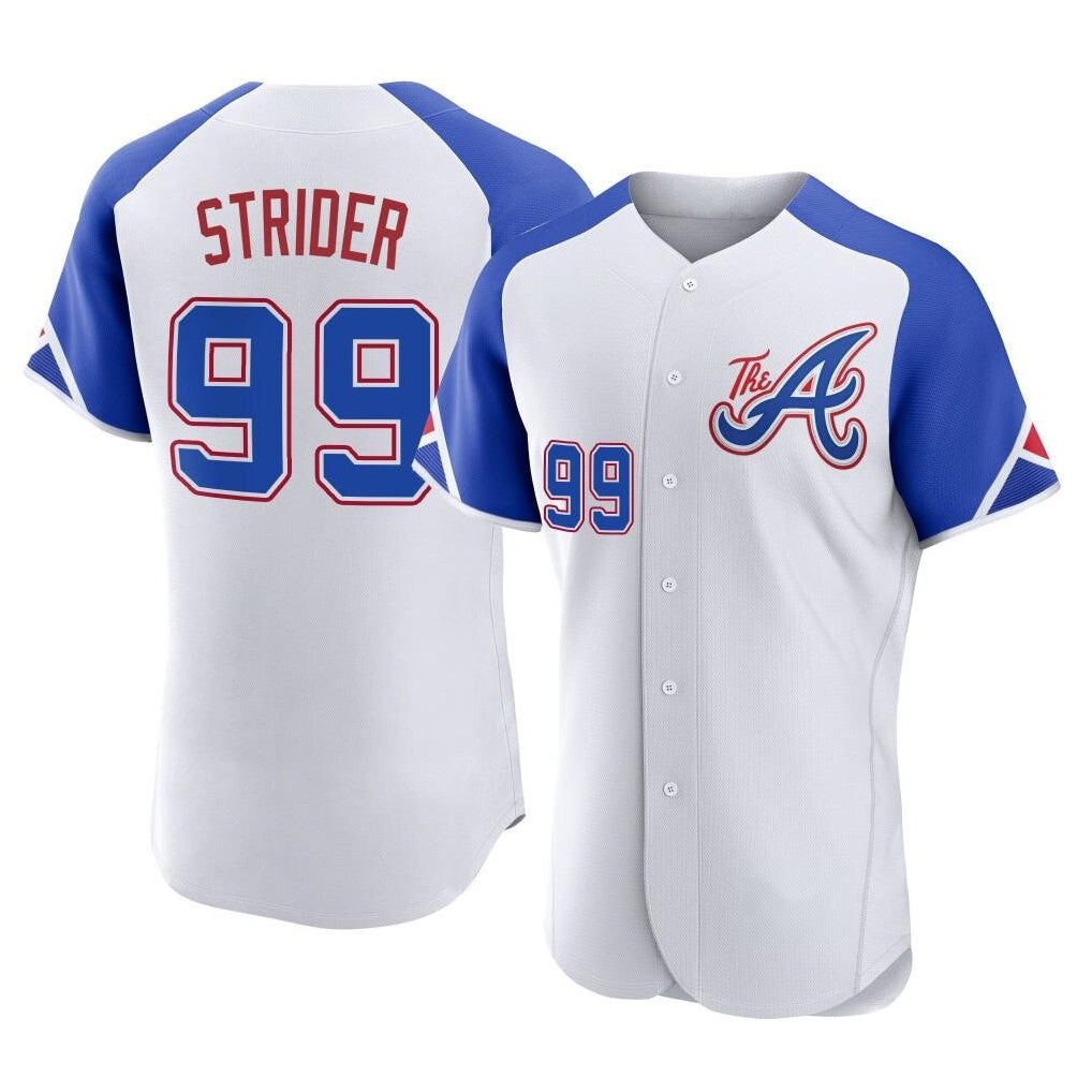 A.Braves #99 Spencer Strider Player White City Connect Limited Elite Home Game Ddoa Stitched Jerseys