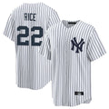 NY.Yankees #22 Ben Rice Player White Game Home Ddoa Stitched Jerseys