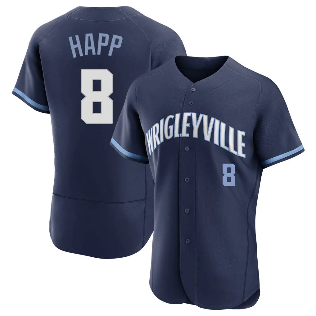 C.Cubs #8 Ian Happ Player Navy City Connect Limited Elite Home Ddoa Stitched Jerseys