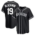 C.Rockies #19 Charlie Blackmon Player Black Fashion Out Home Game Ddoa Stitched Jerseys