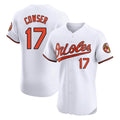 B.Orioles #17 Colton Cowser Player White Limited Elite Home Game Ddoa Stitched Jerseys