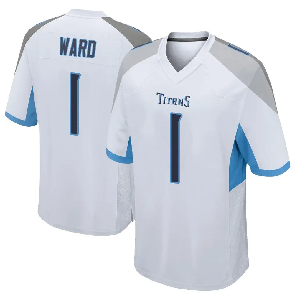 T.Titans #1 Cam Ward Player White Home Game Ddoa Stitched Jerseys