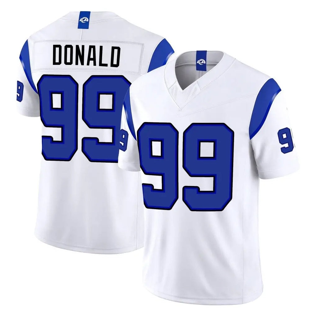 LA.Rams #99 Aaron Donald Player White Limited Fearsome Vapor F.U.S.E. Home Game Ddoa Stitched Jerseys