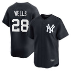 NY.Yankees #28 Austin Wells Player Navy Alternate Limited Home Ddoa Stitched Jerseys